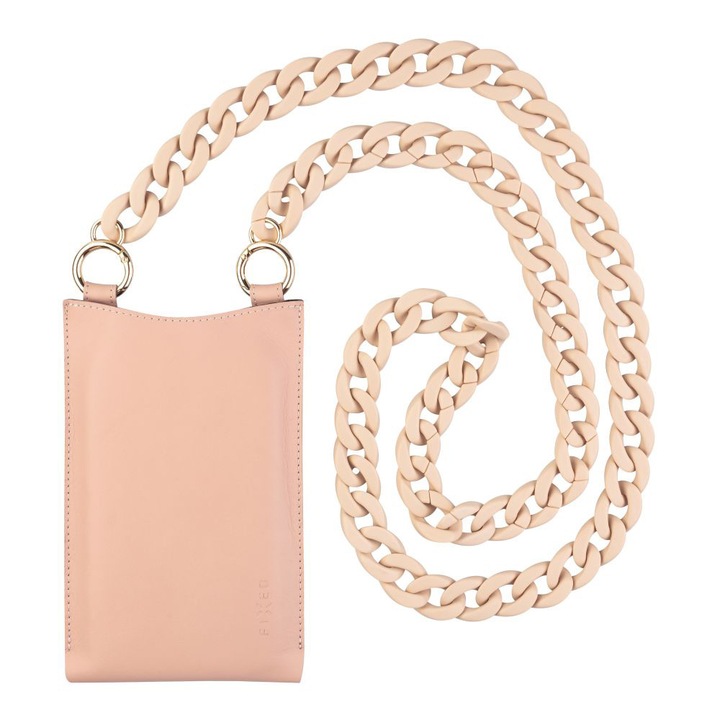 Husa telefon Universal Shoulder Bag Venezia Leather (FIXVEN PPI) for Mobile Phones 7" Roz