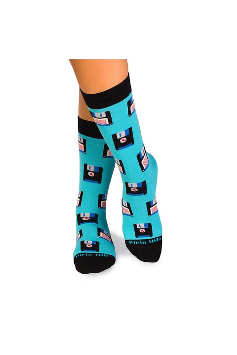 Sosete bumbac organic COLOUR COTTON Retro Floppy Disk