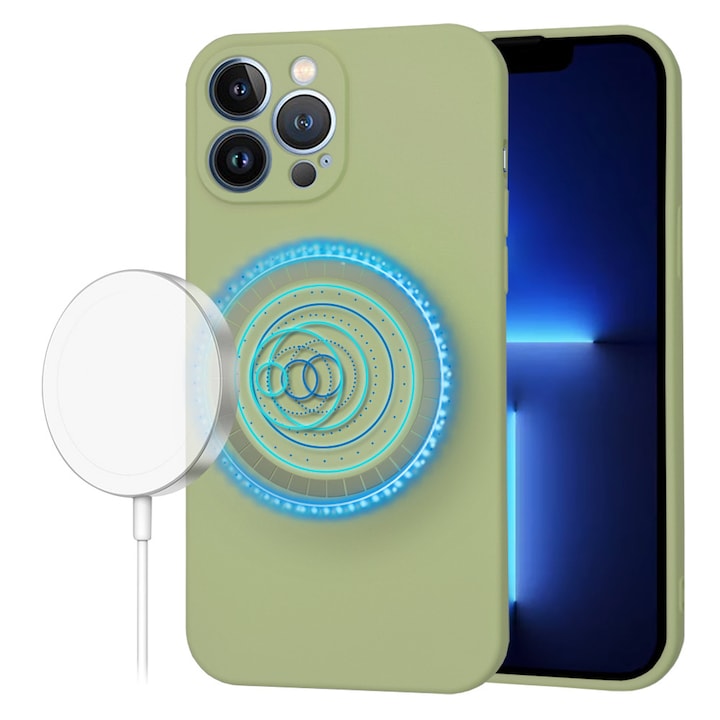 Защитен калъф за iPhone 13 Pro Max, DIversity Smart, S76, Canvas, Matcha