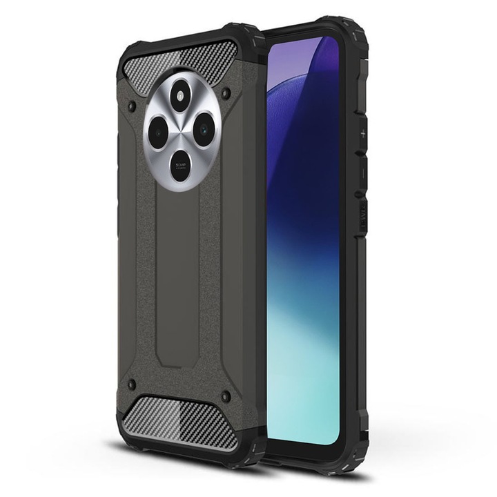 Xiaomi Redmi 14C Armor strapabíró, strapabíró, kihajtható tok - fekete