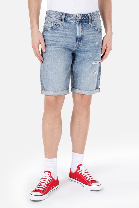 COLIN'S, Blugi scurti cu aspect deteriorat, Albastru lavanda, S