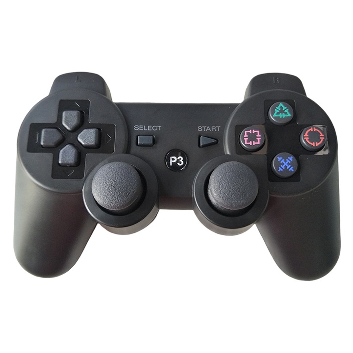 Játékvezérlő, Vezeték nélküli Bluetooth fogantyú PS3-hoz, Szín, Fogantyú PS3-hoz, PS3 játékfogantyú, Multifunkcionális játékvezérlő - Fekete