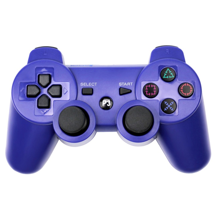 Játékvezérlő, Vezeték nélküli Bluetooth fogantyú PS3-hoz, kék színű, PS3-hoz, PS3 játék fogantyú, multifunkcionális játékvezérlő