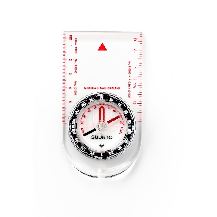 Suunto A-10 iránytű, 56x104x10mm, deklinációs korrekciós skálával, a Déli-sarkra, levehető szíjjal