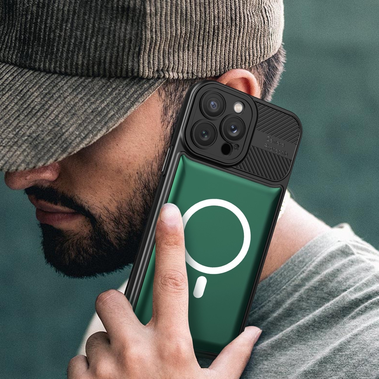 Husa Urban Armor pentru Samsung S23 Plus Verde inchis, Suport Auto Magnetic, Protectie Antisoc