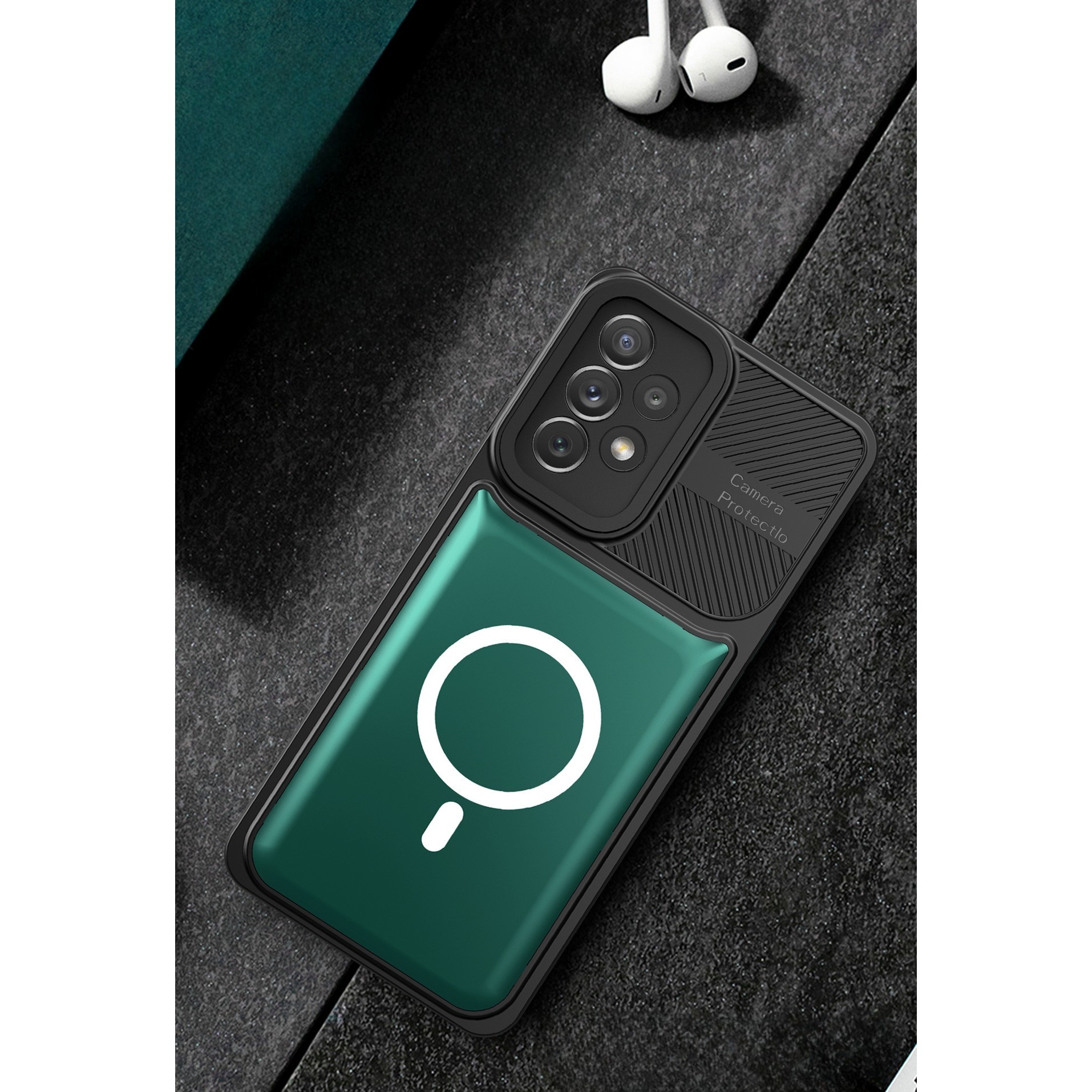 Husa Urban Armor pentru Samsung S23 Plus Verde inchis, Suport Auto Magnetic, Protectie Antisoc