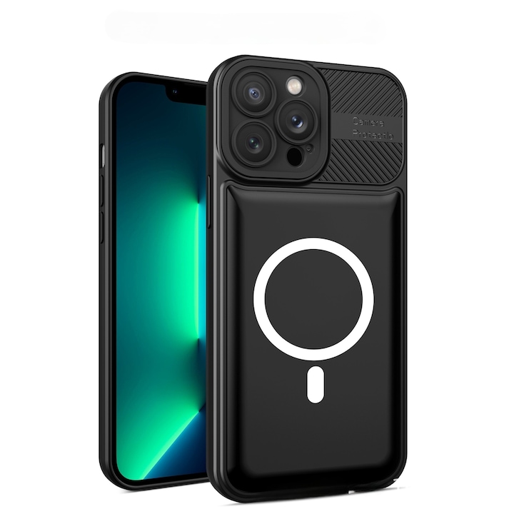 Кейс Urban Armor за Samsung A14 4G/5G, черен, магнитен държач за кола, удароустойчив