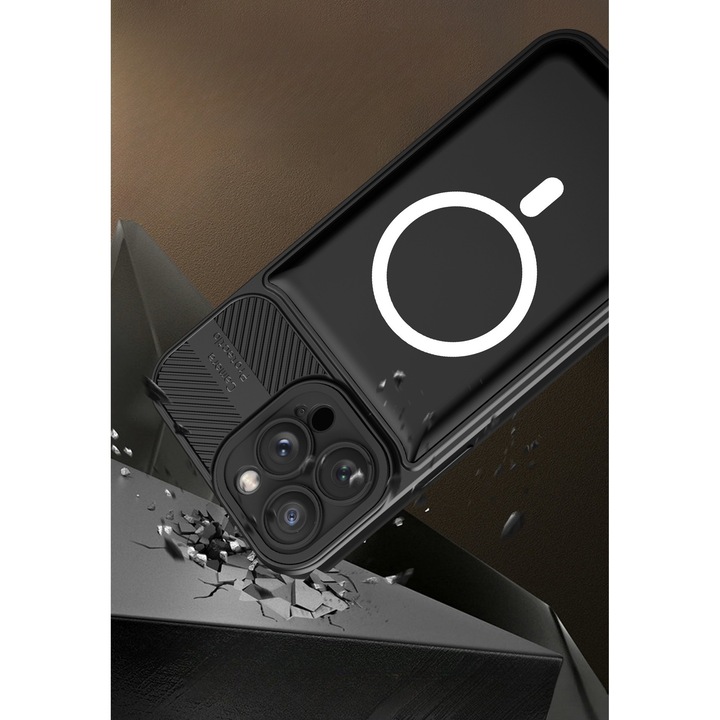 Кейс Urban Armor за Samsung A14 4G/5G, черен, магнитен държач за кола, удароустойчив