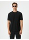 Tricou barbati, Koton, Poliester/Elastan, Negru, Negru