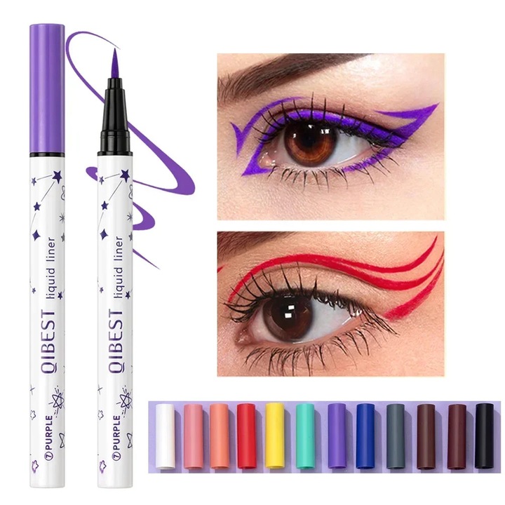Eyeliner Lichid Violet si Albastru Astral, Violet intens