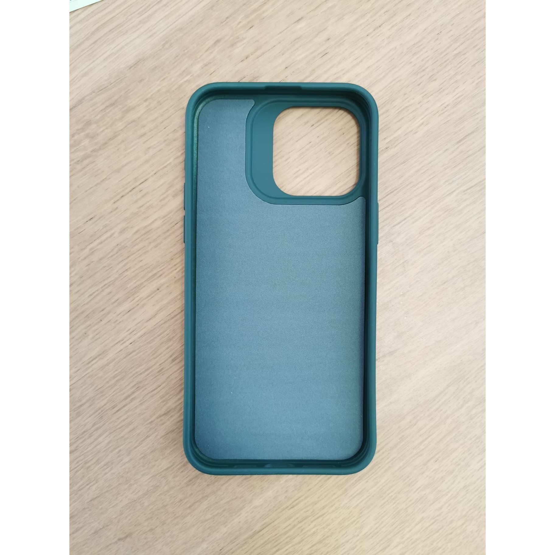 Husa pentru Apple iPhone 15 Pro, Flippy, din Silicon Lichid, Interior din Microfibra, Lentile Fosforescente de Protectie Camera, Anti Amprenta, Rezistenta la Socuri, Verde