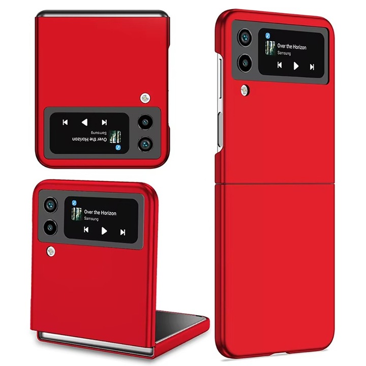 Кейс ArmorLine за Z Flip 5 Flex, Защитава телефона, Вградена стойка, Предпазва телефона при сгъване, Здрави материали, Тънък дизайн, Противоплъзгащо покритие, Устойчив на удари, Лесен за инсталиране, Лесен достъп до портове, Червен