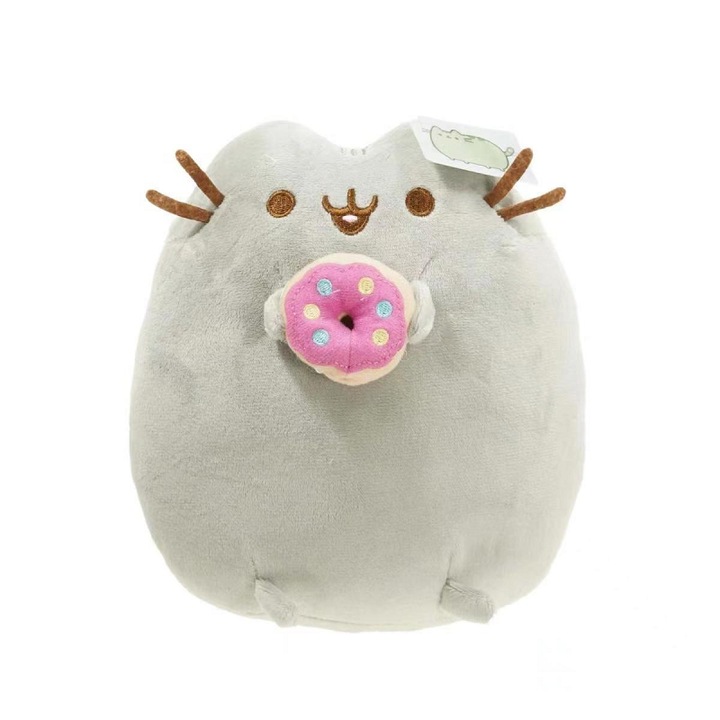 Плюшена играчка котка Pusheen - Поничка - 15 см, Супер сладка плюшена котка, Копринено усещане, Перфектен подарък, Донася компания и радост на децата, Подходяща за всички възрасти, Толкова пухкава и удобна