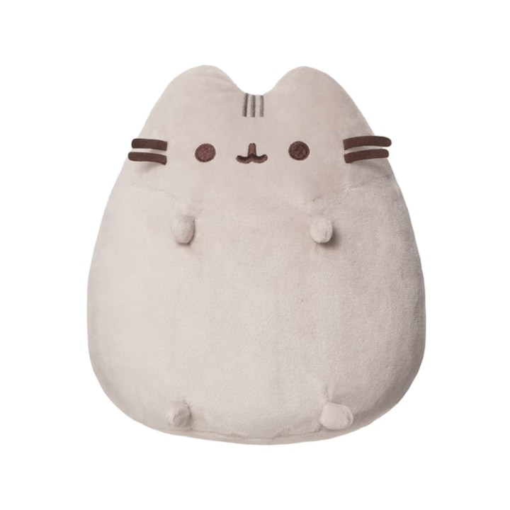 Jucarie de plus, Pisica Pusheen Pozitie Sezand, 15cm, design super dragut, material matasos, pufos si moale, pentru toate varstele, cadou ideal, companie plusata, animale plusate, jucarii de imbratisat
