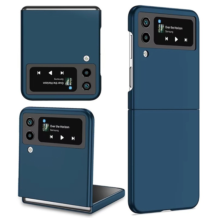 ArmorLine tok Z Flip 4 / Z Flip 4 5G Flex készülékhez, Védi a telefont, Beépített állvány, Védi a telefon összecsukható részét, Tartós anyagok, Vékony kialakítás, Csúszásgátló bevonat, Ütésálló, Könnyen telepíthető, Könnyű hozzáférés a portokhoz, Kék