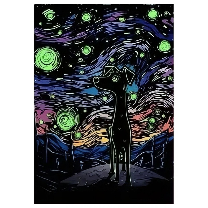 Set de pictura fluorescent Moments, 40,5x28,5cm, colorat