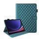 Husa tableta compatibila cu Samsung Galaxy Tab S10 FE, piele cu model de romb, inchidere magnetica, verde inchis