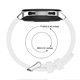 Curea din silicon, HUANLONG, pentru Samsung Galaxy Watch 7/6/5/4 si Huawei Watch GT 4/3/2/2e, 20mm, alb