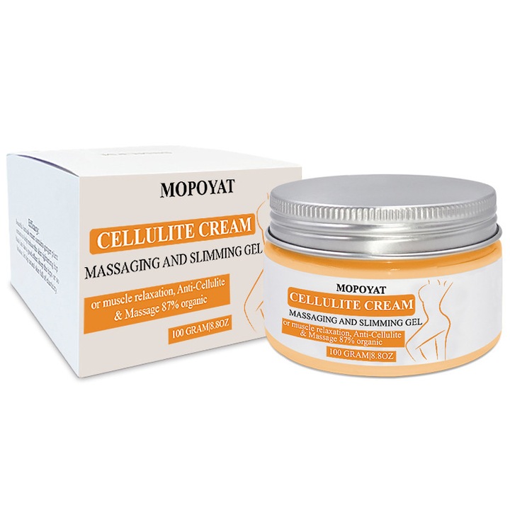 Karcsúsító krém, zsírégető, alakformáló, természetes összetevők, hasra, combra és karokra, karcsúsító termikus hatással, gyorsító edzéshez és zsírcsökkentéshez, 100g