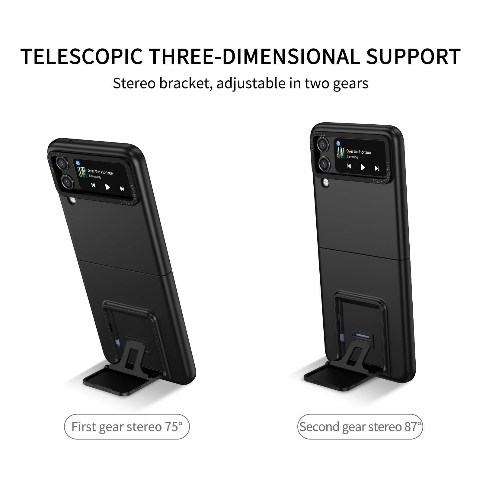 Husa de protectie Flippy, Pliere Tridimensionala, Multifunctionala, PC, pentru Samsung Galaxy Z Flip 3, Negru