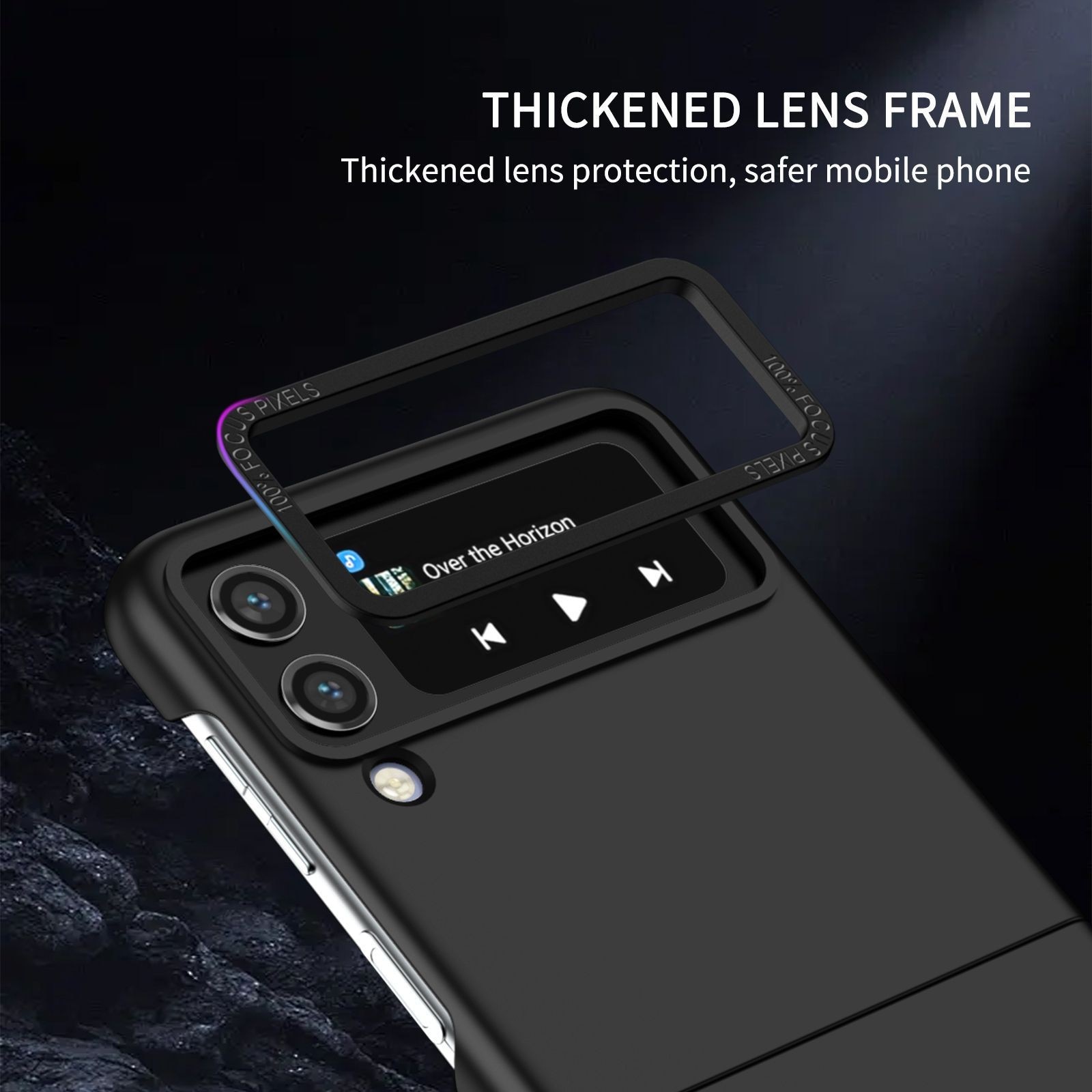 Husa de protectie Flippy, Pliere Tridimensionala, Multifunctionala, PC, pentru Samsung Galaxy Z Flip 3, Negru