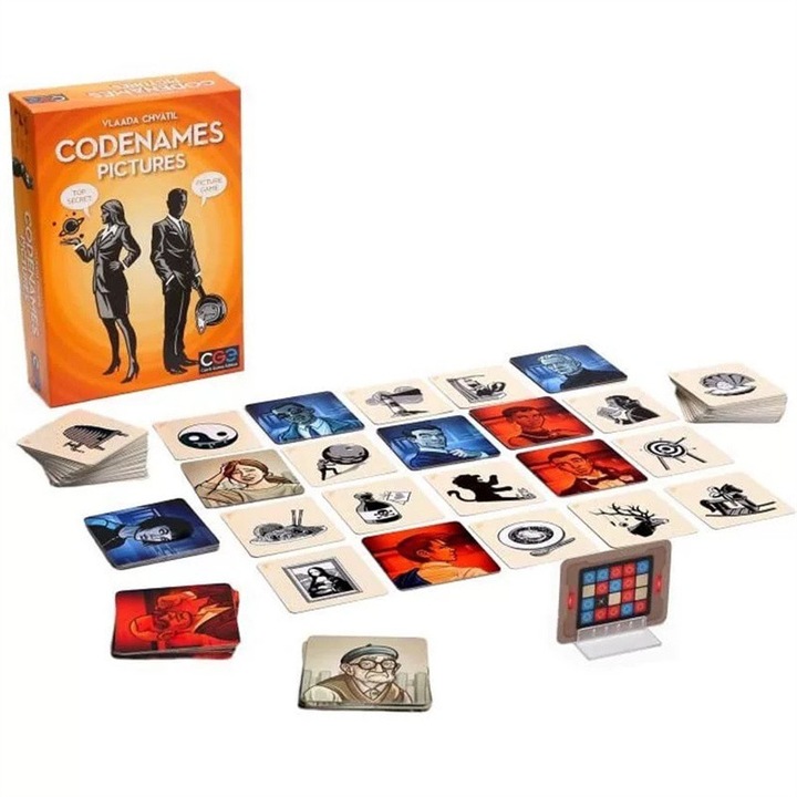 Joc de societate, Lex Games, Codenames, cu imagini, 2-8 jucatori, 14+, multicolor