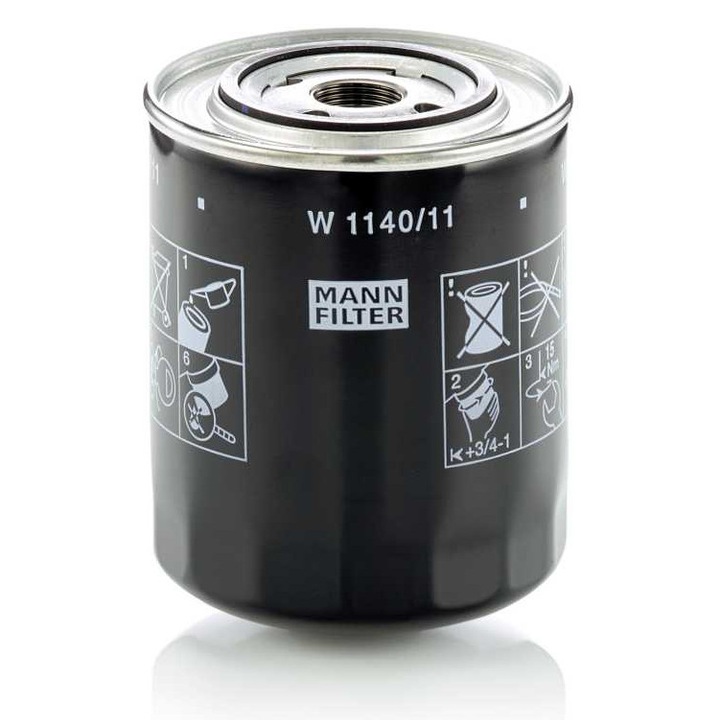 Маслен филтър MANN FILTER за трактори, 135мм x 108мм, със възвратен клапан, M24x1.5