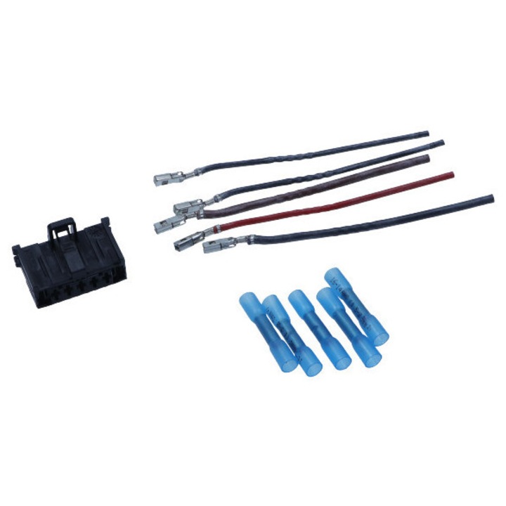 FEBI ventilátor ellenállás elektromos kábelezés Opel Corsa 06-hoz, 5 vezeték, 100mm