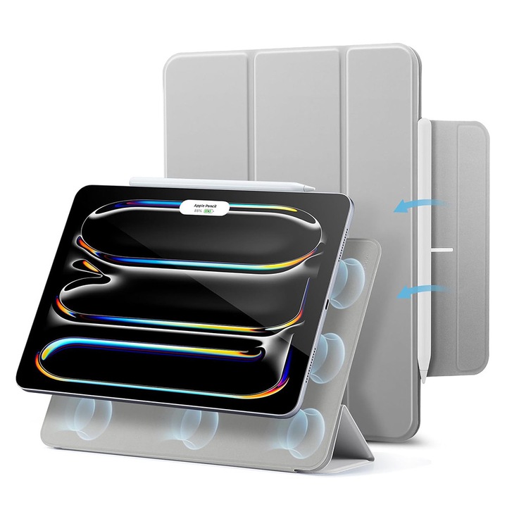 Калъф за защита, съвместим с Rebound Magnetic, ESR, iPad Pro 13 (2024) / iPad Pro 13 (2025) - Сив
