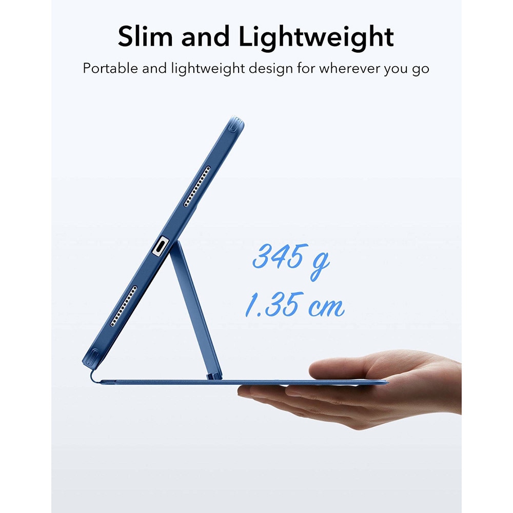 Husa pentru iPad 11 2025 ESR - Flip Hybrid Folio cu functie sleep / wake-up tip stand si slot pentru stylus - Albastru