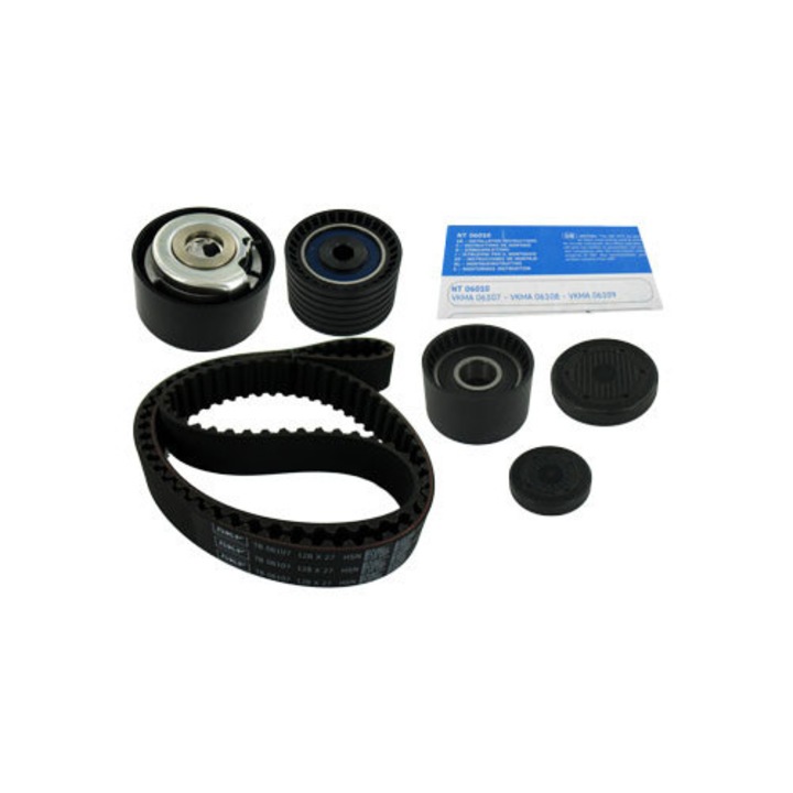 SKF Vezérműszíj készlet, 27mm, fekete, 128 fog, RENAULT 2.0 16V 00- SCENIC modellekhez