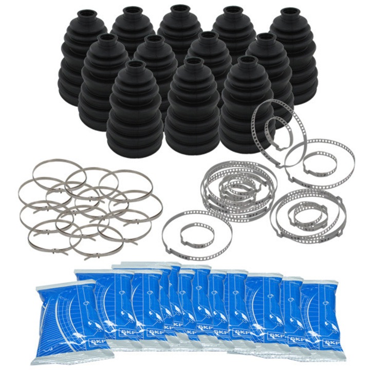 Univerzális csuklóvédő készlet, SKF, 12 darabos, 22x86mm, fekete