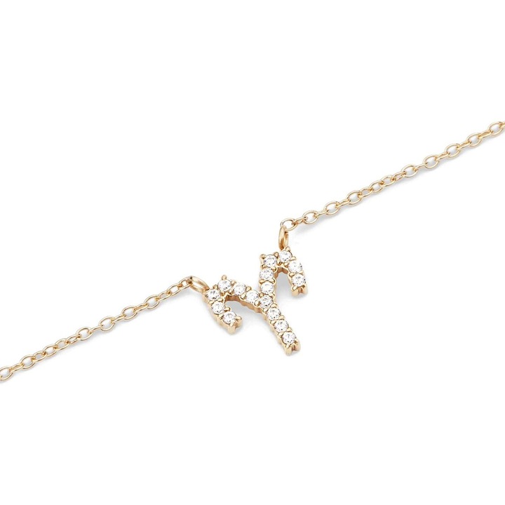 Colier Daniel Wellington Crystal Zodiac Aries auriu cu cristale