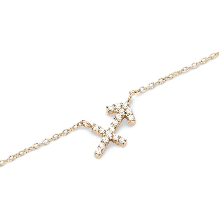 Colier Daniel Wellington Zodiac Strajer, auriu, cu cristal, elegant