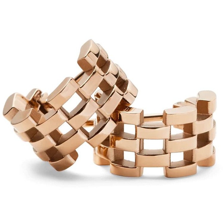Cercei dama Daniel Wellington 5-Link roz aurit, design elegant, set autentic