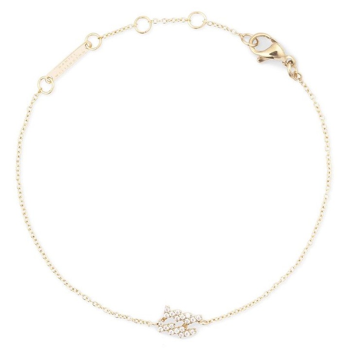 Bratara dama Daniel Wellington Crystal Zodiac Chain Gold Wodnik cu cristale, set cu certificat de autenticitate