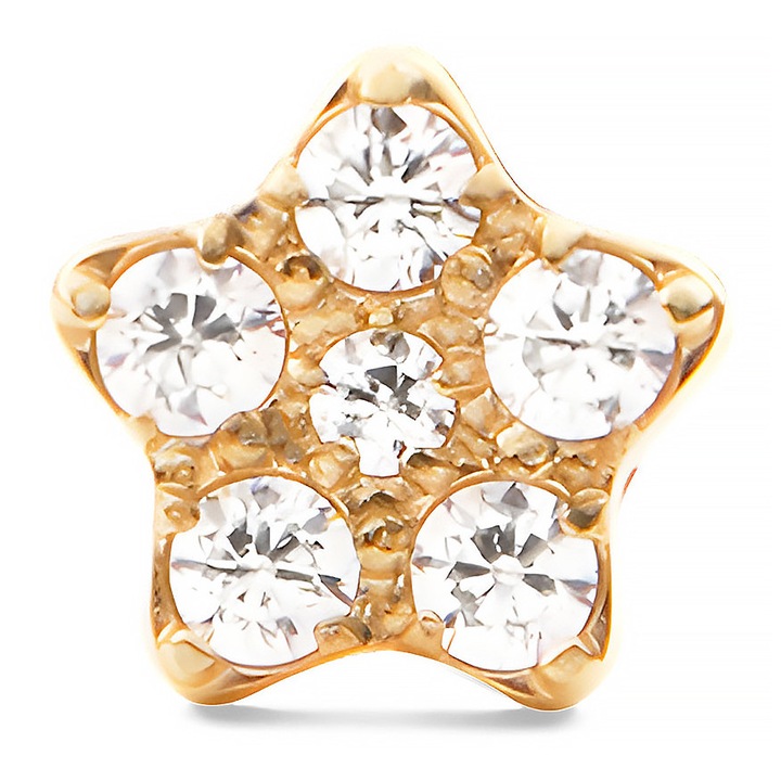 Cercei Daniel Wellington, aurii, cu cristale, motiv stea