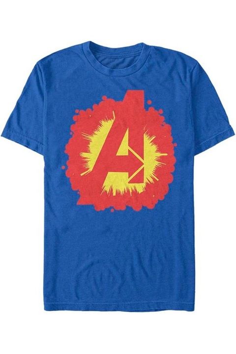 Avenger Explosion unisex rövid ujjú póló, kék, L-es méret, Marvel