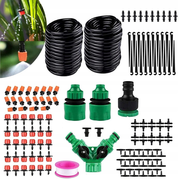 Set De Irigare, Universal, Hartie De Gradina 30 M, Material: Pvc, Presiune De Lucru: 0.5 Bar, Greutate: 1.5 Kg, 30 M, Multicolor