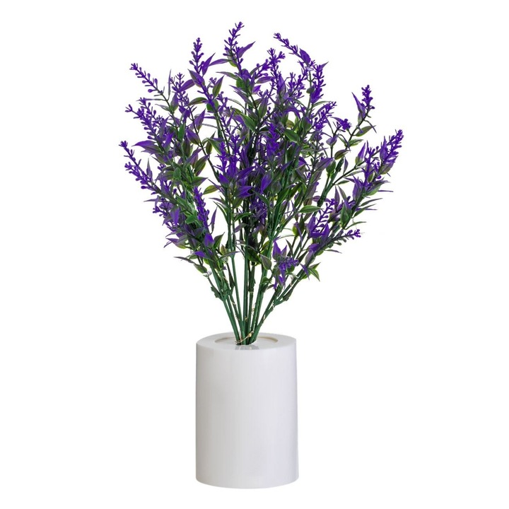 Lampa Buchet LED Lavanda Plastic Baza Ecru 35cm