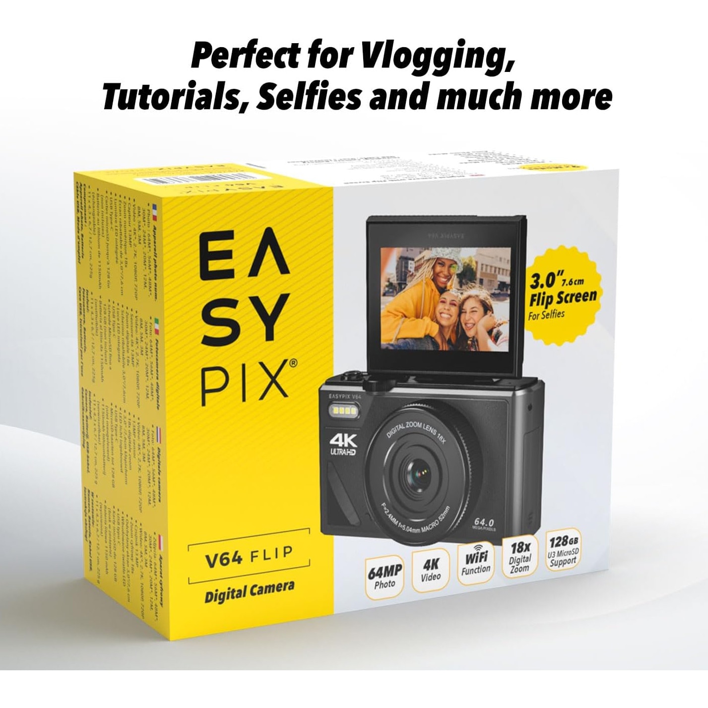 V6/Film V6 act Ⅳ-BALLAD CLIPS and more- Aparat Foto Easypix V64 Flip, 16 MP, Wifi, Zoom 18X, Vlogging