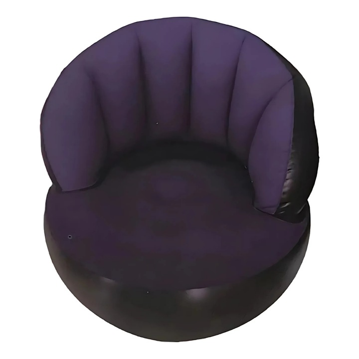 Scaun gonflabil confortabil cu pompa inclusa, design modern, dimensiuni 85x70 cm, ideal pentru interior si exterior, Mov