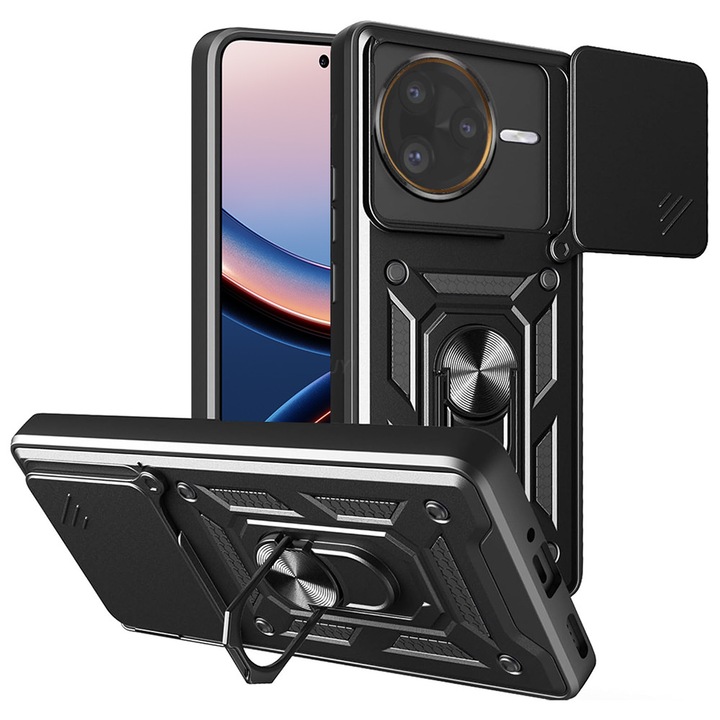 Високозащитен калъф за Xiaomi Poco F7 Ultra, U78, Термоустойчива пластмаса, Наситено тъмно