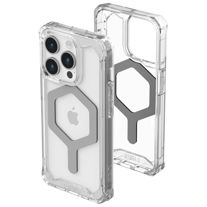 Husa Protectie pentru iPhone 15 Pro Max, P65, Lexgard, Ice Argintiu