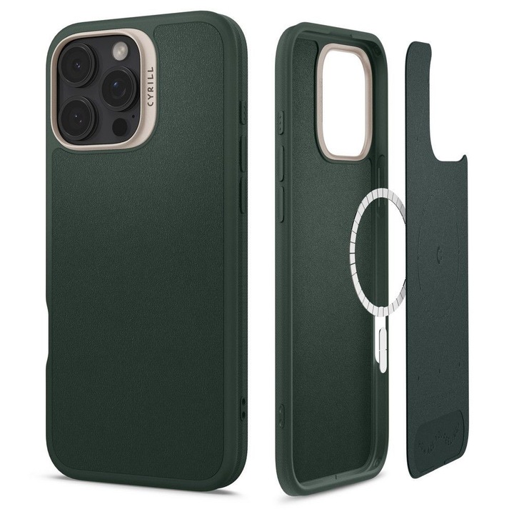iPhone 16 Pro Max tok – Spigen Cyrill Kajuk MagSafe – erdőzöld