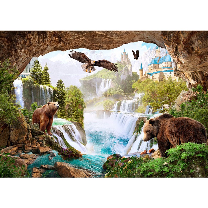 Fototapet peisaje, autoadeziv, Animale Pestera, multicolor, 80x120 cm PE55