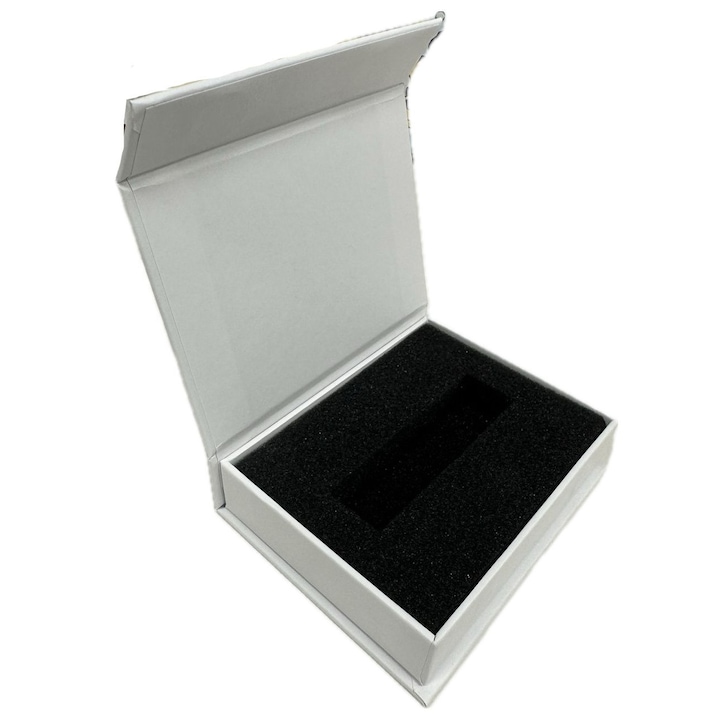 Cutie alba din carton pentru stick cu burete