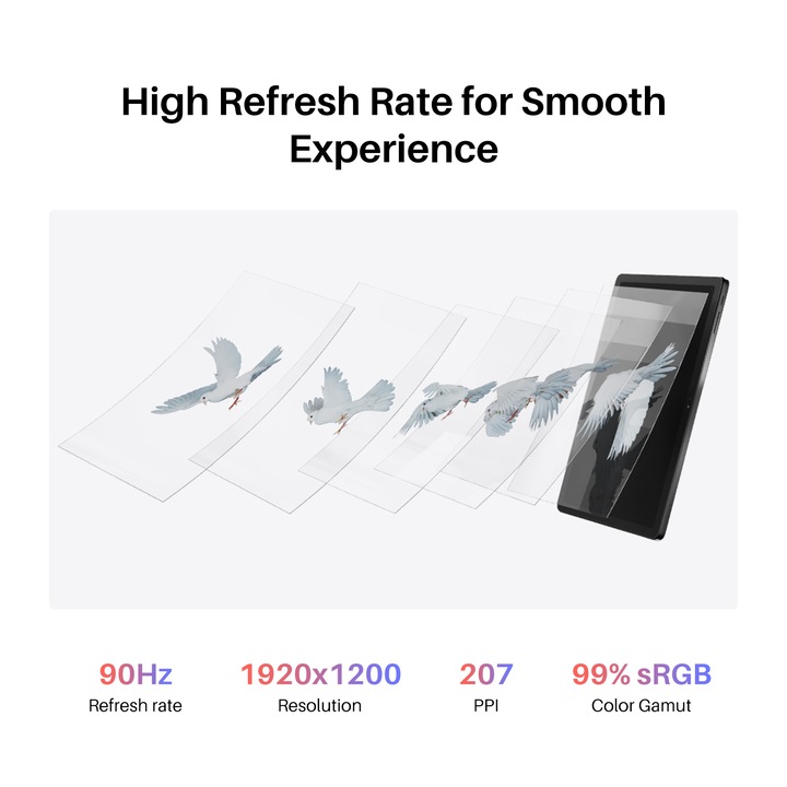 Tableta HUION Magic Note Pad, 11 Inch, Stylus HS230 Pen, Rezolutie 1200x1980, Baterie 8000mAh, Sistem de operare Android 14，128GB+1TB Expandable Storage