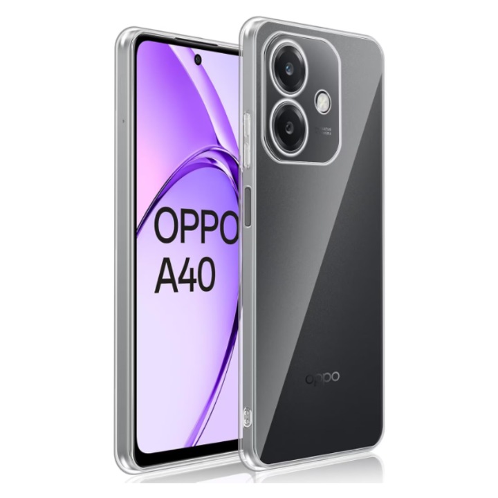 Mat-Tech védőtok Oppo A40 4G / A40M 4G / A60 4G készülékkel kompatibilis, ütésálló, 2 mm, kameravédelem, precíz kivágások, ütésállóság, kiemelt szélek a képernyővédelem érdekében, átlátszó