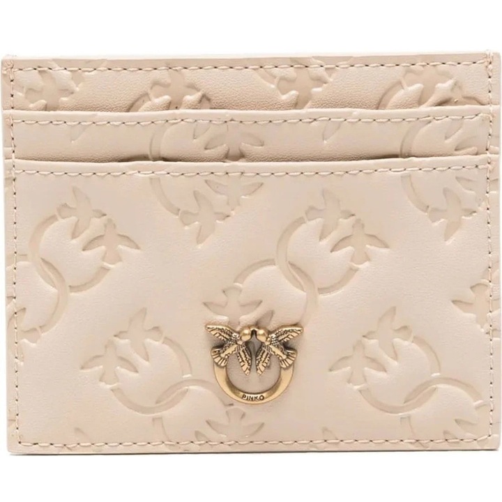 Portofel dama, Pinko, 2025, piele naturala, bej, One Size